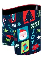 Christmas Desenli Yılbaşı Erkek Boxer (Dijital Baskılı) Darkzone DZNNY0005 farklı açı