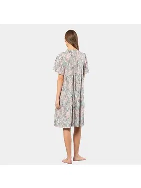 Türen Çiçek Desenli Kısa Kollu Kadın Elbise Türen 3396 - Alternatif Görünüm