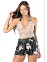 Çiçek Desenli Şortlu Fantezi Takım Nightlight 3524