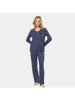 Patlı Çiçek Desenli Uzun Kollu Kadın Pijama Takımı Türen 3382