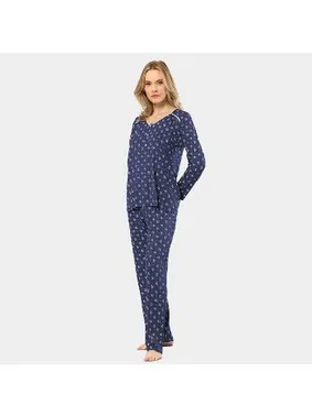 Türen Patlı Çiçek Desenli Uzun Kollu Kadın Pijama Takımı Türen 3382 - Alternatif Görünüm