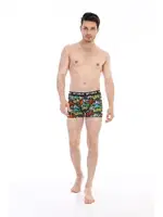 Çift Kaplan Erkek Boxer 796 Yazı Desenli Dijital Baskılı Görsel detay görünüm