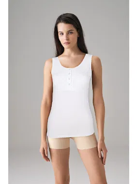 Doreanse Çıtçıt Yaka Geniş Askılı Kadın Atlet Doreanse 9112