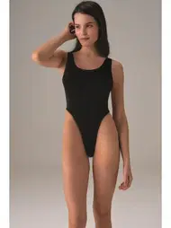 Doreanse Çıtçıtlı Derin Sırt Dekolteli Askılı Kadın String Body Doreanse 12134