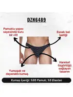 Çizgili Antrasit Erkek Slip  Darkzone DZN6489 farklı açı
