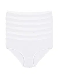 Yıldız Çamaşır Çizgili Beyaz 6'lı Paket Pamuk Kadın Bato Külot Yıldız 3585