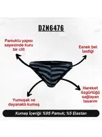 Çizgili Desenli Antrasit Erkek Slip  Darkzone DZN6476 detay görünüm