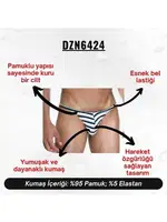 Çizgili Desenli Erkek Slip  Darkzone DZN6424 farklı açı