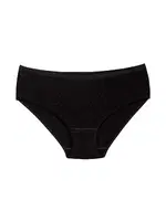 Çizgili Siyah 6'lı Paket Pamuk Kadın Bato Külot Yıldız 3587 Siyah detay görünüm