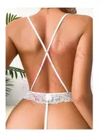 Dantel Beyaz Erotik Body NightLight 7006 Beyaz detay görünüm