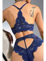 Dantel Bralet Fantazi Bralet Sütyen Takımı For Dreams 8455 Lacivert görsel 4