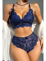 Dantel Bralet Fantazi Bralet Sütyen Takımı For Dreams 8455 Lacivert görsel 5