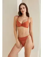 Dantel Detaylı Sütyen Külot Takım NBB 4819 Tarçın görsel 13