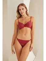 Dantel Detaylı Sütyen Külot Takım NBB 4819 Bordo görsel 4