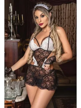 Lily Bianca Dantel Hizmetçi Kostüm Lily Bianca LB-134