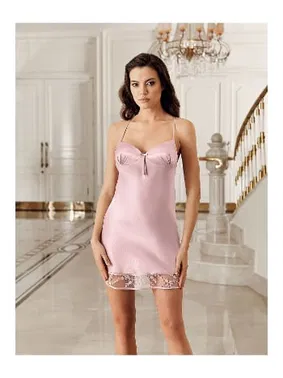 İmaj Dantel Transparan Kollu 2li Saten Gecelik Takımı İmaj 4215 - Alternatif Görünüm