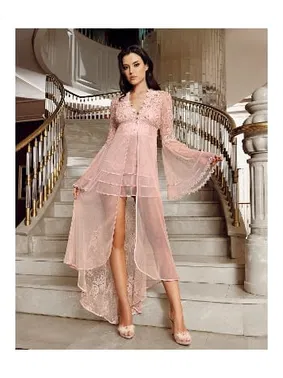 İmaj Dantelli 2li Tül Dantelli Fantazi Gecelik Takımı İmaj 4208