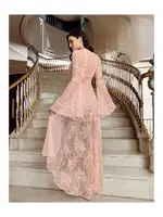 Dantelli 2li Tül Dantelli Fantazi Gecelik Takımı İmaj 4208 Pudra farklı açı