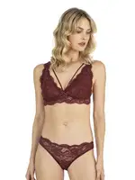 Dantelli Bralet Sütyen Takım Fabony 4240 Bordo detay görünüm