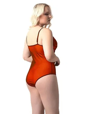 Donex Dantelli Çıtçıtlı Transparan Büyük Beden Bodysuit 8020  - Alternatif Görünüm