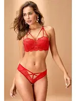 Dantelli Destekli Sütyen Takım Kırmızı Nurteks 4736 Kırmızı