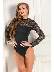 Gallipoli Dantelli Devore Çıtçıtlı Badi Siyah Gallipoli 11850