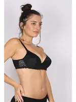 Dantelli Dolgulu Sütyen Moonlight 155 Siyah detay görünüm