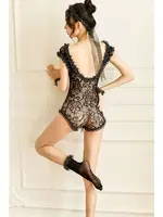 Dantelli Fantezi Body DoReMi 002-002325 Siyah farklı açı