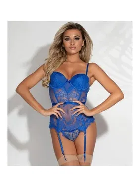 For Dreams Dantelli Jartiyerli Mavi Büstiyer Takım For Dreams 8468