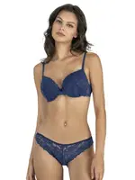 Dantelli Push Up (Destekli) Sütyen Takım Fabony 4260 Lacivert farklı açı