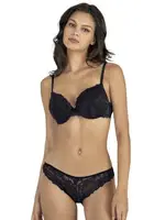 Dantelli Push Up (Destekli) Sütyen Takım Fabony 4260 Siyah görsel 4