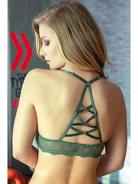 Anıl Balenli Destekli Dolgulu Önden Açılan Sırt Detaylı Dantelli Sütyen ve Slip Takım Anıl 4792 - Alternatif Görünüm