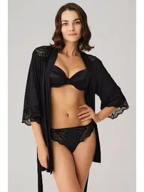 Anıl Dantelli Sabahlık Balenli Destekli Dolgulu Taşlı Sütyen ve String 3'lü Takım Anıl 4833