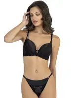 Dantelli Soft Cup (Destekli) Sütyen Takım Fabony 4280 Siyah farklı açı