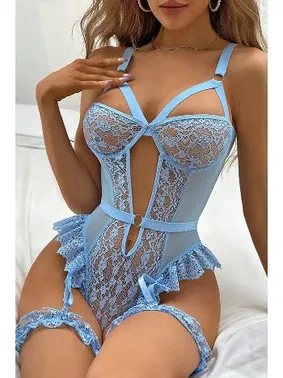 For Dreams Dantelli Volanlı Fantazi Jartiyer Takımı For Dreams 8450 - Alternatif Görünüm