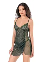 Dantelli Yeşil Fantezi Gecelik Ahu Primoda 4111 Yeşil detay görünüm