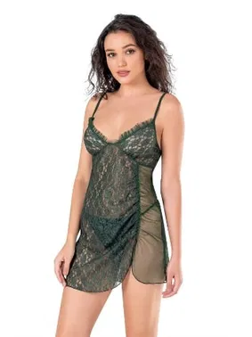 Ahu Lingerie Dantelli Yeşil Fantezi Gecelik Ahu Primoda 4111