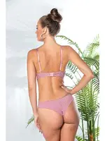 Dekolte Tavşan Kulak Sütyen String Takımı Pembe Gallipoli MGP31772 Pembe farklı açı