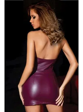 Phevos Dekolteli Fantezi Lame Deri Elbise Phevos 011-008012 - Alternatif Görünüm