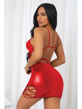 Phevos Dekolteli Fantezi Lame Deri Elbise Phevos 011-008045 - Alternatif Görünüm