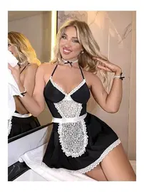 İzabel Dekolteli Hizmetçi Kostüm İzabel 9004