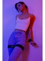 Deri Fantazi Harness El Bacak Kelepçe missisX 8005 Siyah görsel 5