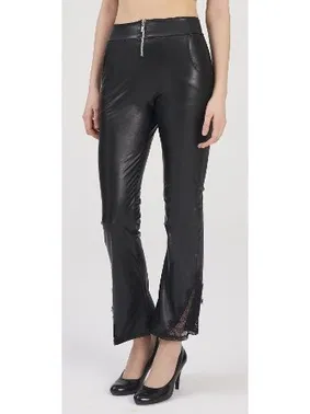Moonlight Deri Görünümlü Siyah Pantolon Moonlight 334