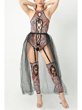 Phevos Deri Şerit Detaylı Fantezi Kostüm Phevos 012-000140 - Alternatif Görünüm