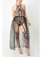 Deri Şerit Detaylı Fantezi Kostüm Phevos 012-000140 farklı açı