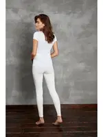 Derin V Yaka Kadın Termal T-Shirt Doreanse 8593 Ekru detay görünüm