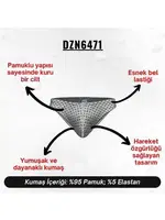 Desenli Gri Erkek Slip  Darkzone DZN6471 detay görünüm
