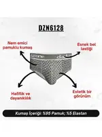 Desenli Gri Hipster Erkek Slip  Darkzone DZN6128 farklı açı