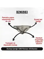 Desenli Krem Erkek Slip  Darkzone DZN6903 farklı açı