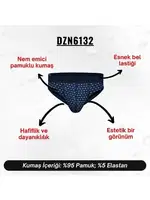 Desenli Lacivert Hipster Erkek Slip  Darkzone DZN6132 farklı açı